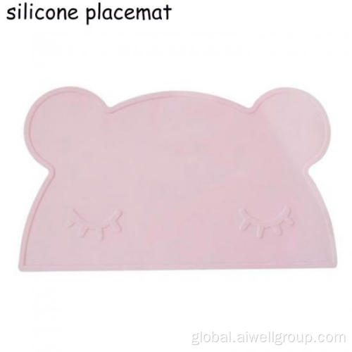 China Cartoon Cute Rabbit Colorful Non-Slip Baby Silicone Placemat Manufactory